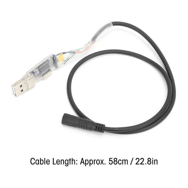 BAFANG BBS01 BBS02 BBS03 BBSHD Mid Drive Motorsett USB Programmeringskabel for El-sykkel