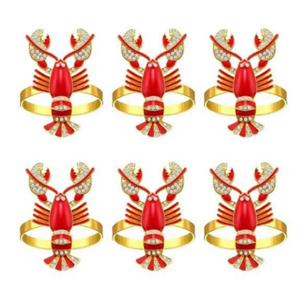 12 stk Hummer Serviettringer Kreps Serviettringer Serviettspenne Borddekking Dekor for Tema Bryllup