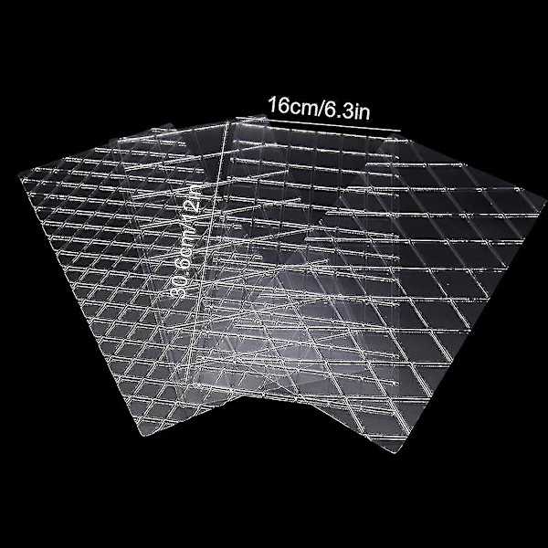 Transparent Fondant-Impressionsmåtte til Kage, Kagefondant Bagedekoration Værktøjer, Firkantet Diamantgitter Bo 8stk
