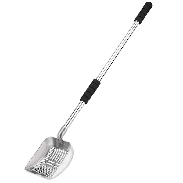 Metal Skop Med Dyb Skovl Og Langt Aftageligt Håndtag Rustfrit Stål Non-Stick Sigte Med Skum