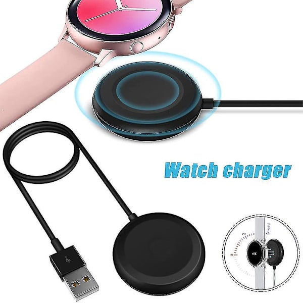 Klokkeslader for Samsung Galaxy Watch, 1m Bærbar Ladestadion for Galaxy Watch 5 Pro, Galaxy Watch 5, Galaxy Watch 4/3, Galaxy Watch Active 2/1,ga