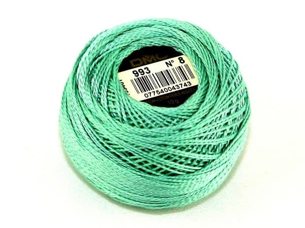 DMC Størrelse 8 Bomulds Perletråd 80m 993 - pr. 10 grams nøgle