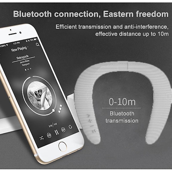 Nackband Bluetooth-högtalare, nackhögtalare Bluetooth trådlös, bärbar högtalare för hem, sport, utomhus 1
