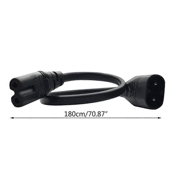 5,9ft Han- til Hun C7 til C8 Strømadapterkabel IEC320 C7 2-polet til IEC320 C8