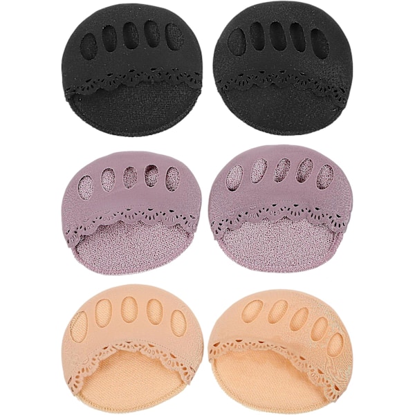3 Par Toe Separator Sokker til Kvinder - Åndbare Toe Sokker, Toe Splitters, Toe Spacers