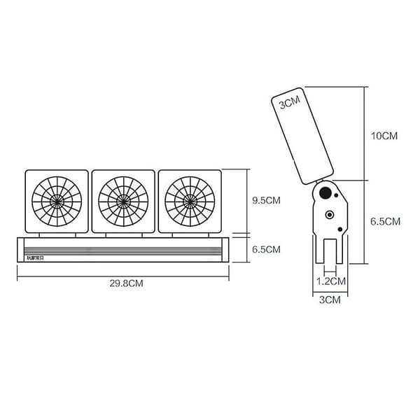 Akvarium Ventilator Kold Vind Køler Vandkøler 3 Fan Hoveder