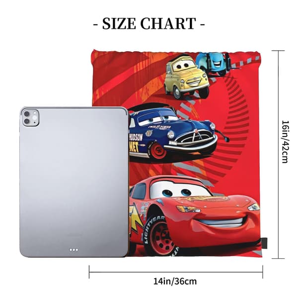 o281 Lightning McQueen Trækpose, Enkel Afslappet Trækpose Rygsæk, Trækpose Skuldertaske til Gym Sport Uu281