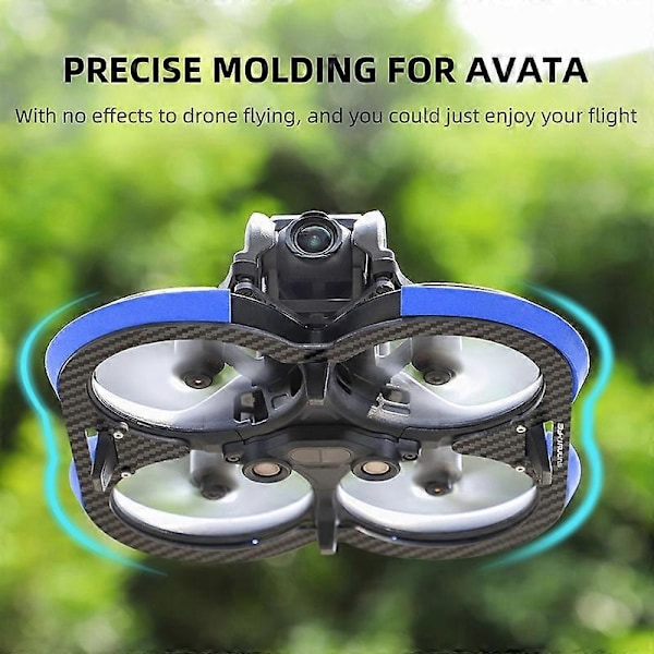SUNNYLIFE AT-KC572 Propelbeskyttelsessæt til DJI Avata Drone Kulfiber+EVA Stødfangerstrimmel Sæt