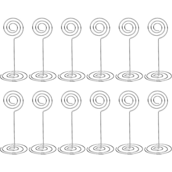 12 Pakk Bordnummerkort Holdere Fotoholder Stativ Plass Papir Meny Klipp, Sirkelformet