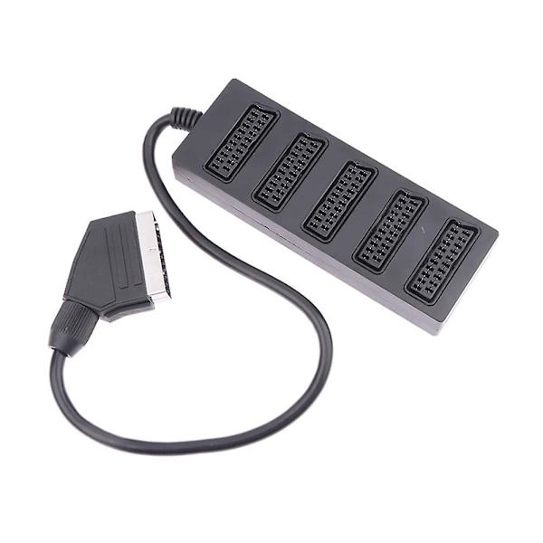 21-nastainen Scart 5-tie Splitter 21p Scart uros - 5 naaras adapteriliitin 5-tie Scart yksi jakaa