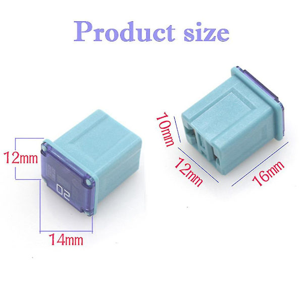 12 stk Lav Profil Jcase Sikringer for Lastebiler og SUV-er - Kompatibel med 20A/25A/30A/40A/50A/60A - Inkluderer 2 stk av hver