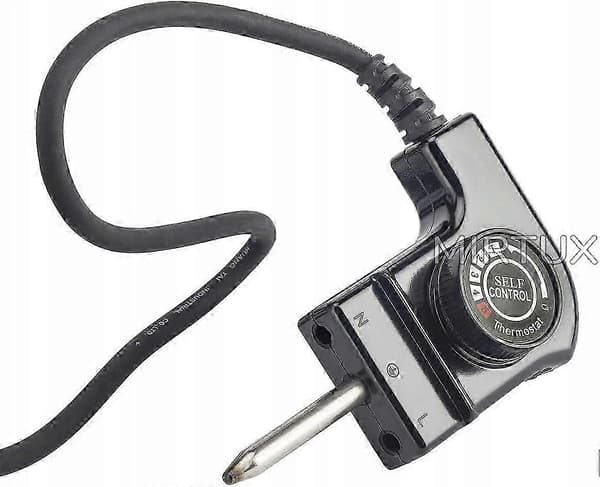 Grillkabel CTW-300 med termostat, rustfrit stål BBQ-ledning til grill