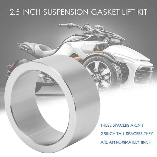 2.5inch Suspension Spacer Lift Kit Aluminum Spacers For Can Am Bombardier 400 500 650 800 Atv Silve