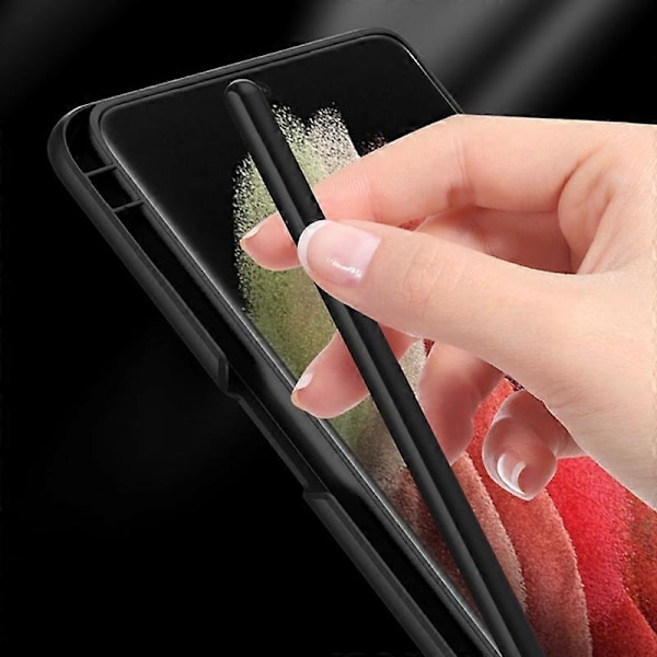 Til Samsung Galaxy S21 Ultra 5G GKK Ultratyndt Stødsikkert Telefoncover med Holder & Pen Slots & Stylus Pen