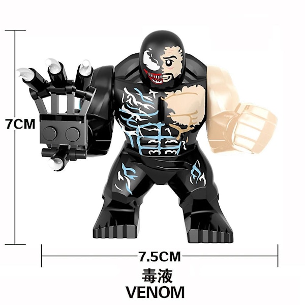 18 stk. Spiderman Venom Minifigurer Byggeklodser Actionfigurer Sæt