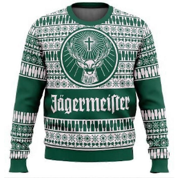 Grim Jultrøje Trøje Mænds 3D Sweatshirt Topper Efterår Og Vinter Tøj 2023 HOT 2024 NY（m）