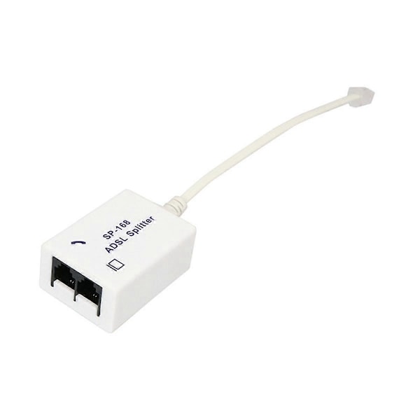 2 stk. DSL-filter Splitter ADSL-splitter for telefonlinje Hann til 2 Hunn RJ11 6P4C/6P2C Telefonmodem