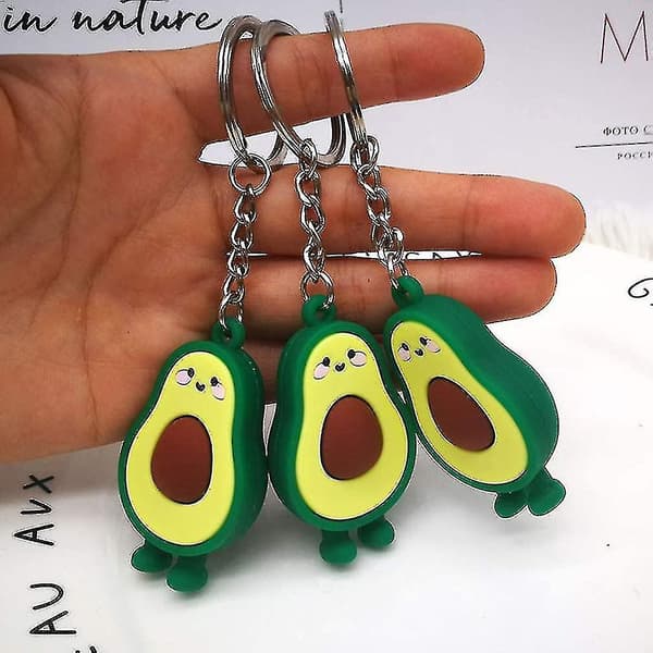 Nyckelring set med 6 avocado-nyckelringar