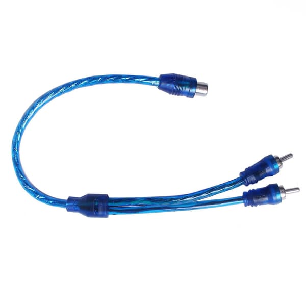 6 stk. lydforbindelse til 1 RCA hun til 2 RCA han adapter splitterkabel