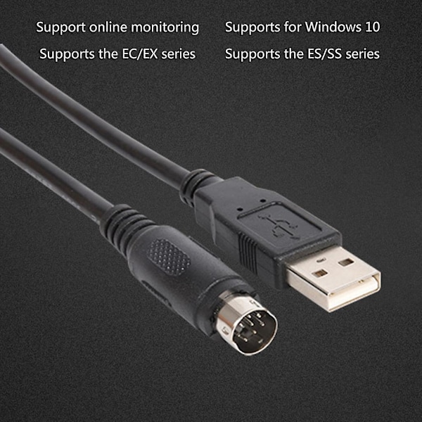 PLC Programmeringskabel til USB-DVP ES EX EH EC SE SV SS Serie Kabel til Delta USB-ACAB230 Programmeringskabel