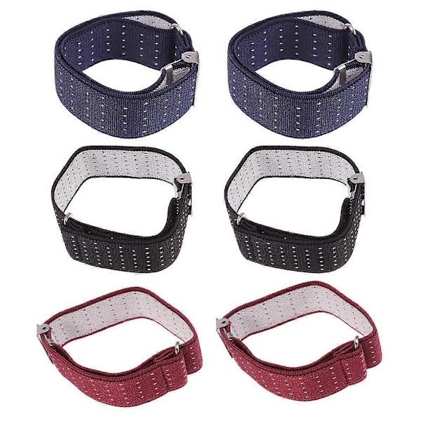 3 Paria Unisex-hihakiinnitteitä Liukumattomat Paidan Hihapidikkeet Käsivarren Paidan Kiinnitteet