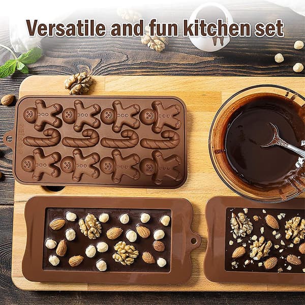 6 stk Kakeform Multi Stil Silikon Sjokoladeform Kjærlighet Dyr Baking Form DIY Liten Fleksibel Form