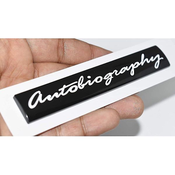 Range Rover Sort/Hvid Autobiography Bagagerums Badge Emblem 110mm x 20mm