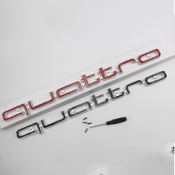 Kult Quattro Logo Badge Emblem Bilsticker Frontgrill Nedre Trim For Aud-i A6 A7