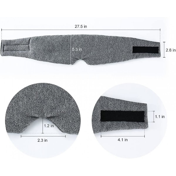 100% Handgjord Bomullsögonmask för Sömn - Bekväm & Andningsbar Ögonmask för Sovning Justerbar Blinda Blindfold Flygplan