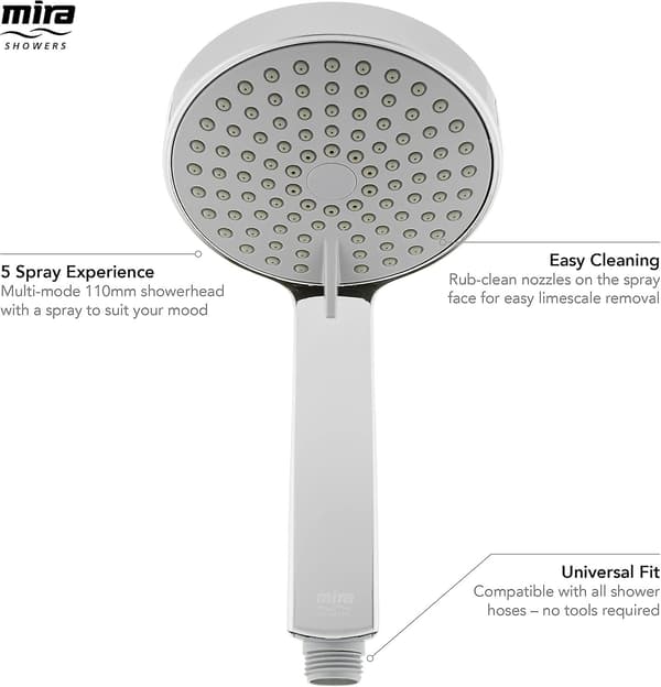 Mira Showers Citrus Dusjhode 5 Spray Dusjhode 110mm Krom