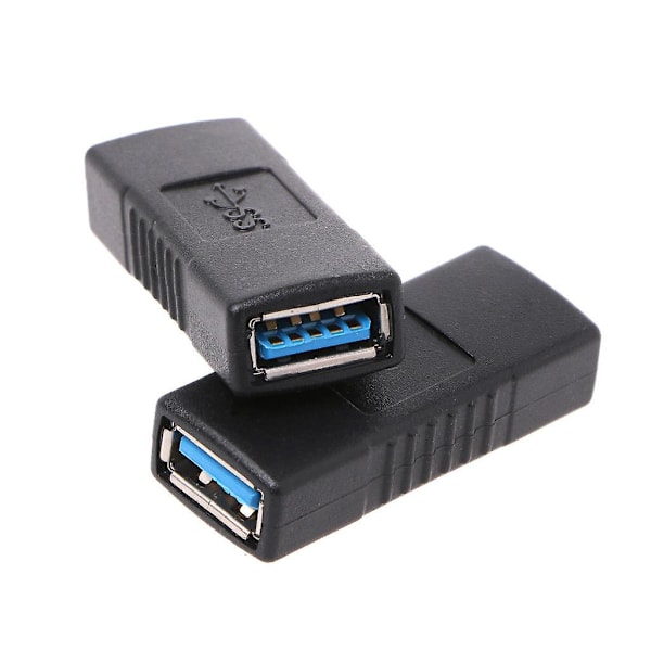 2 stk. USB 3.0 Type A Hun til Hun Adapter Kobling Kønsskifter Stik