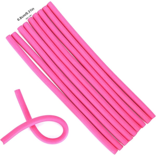 30 Stykker Fleksible Krølleruller, Hår Uden Varme eller Skade Skum Twistede Hårruller Hårkrøllere til Krøller DIY Styling Piger