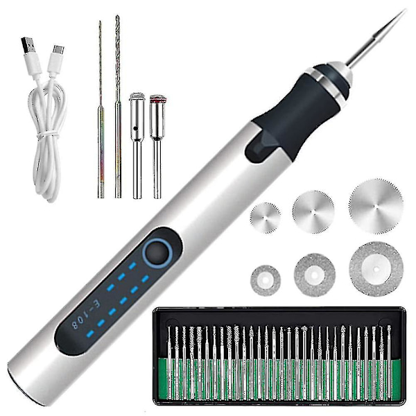 Elektrisk Graverings Pen Trådløs Mini Graverings Pen Med 3 Justerbare Hastigheder 300mah Genopladelig Graverings