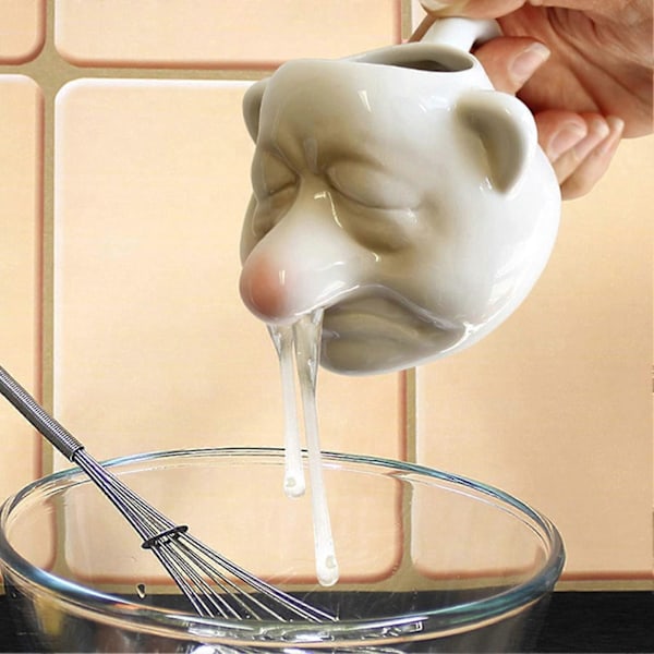 Runny Nose Style Eggeplommeseparator Praktisk Keramisk Eggeplommedeler Bakeassistent KAESI
