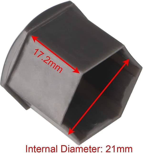 20 stk 21mm Hjulmutterlokk, Hjulboltmutterlokk, Sekskantede Dekk Mutterlokk (grå)