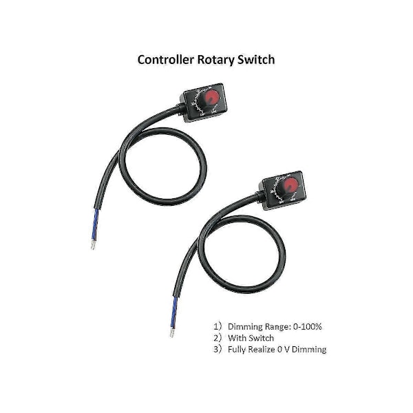 DC 0/1-10V Knott LED Dimmer, Lavspenning Passiv Dimmer PWM Dimming For 0-10V Eller 1-10V Dimbare Elec