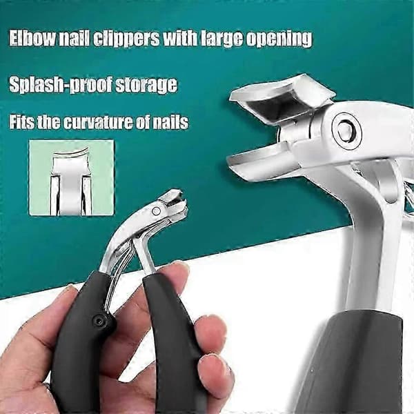 Sherum Clipmaster Pro, Ergonomisk Vinklet Hode Tykk Tåneglklipp for Eldre