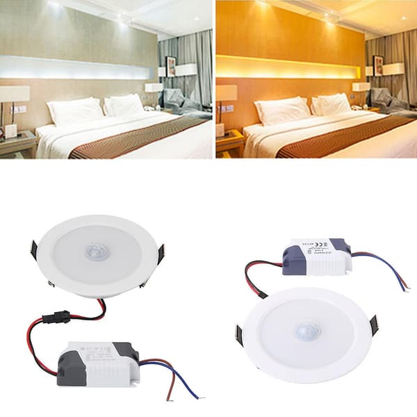 5W/7W/9W E27 PIR Bevegelsessensor LED Taklampe Downlight Vegg for Sti Corrido