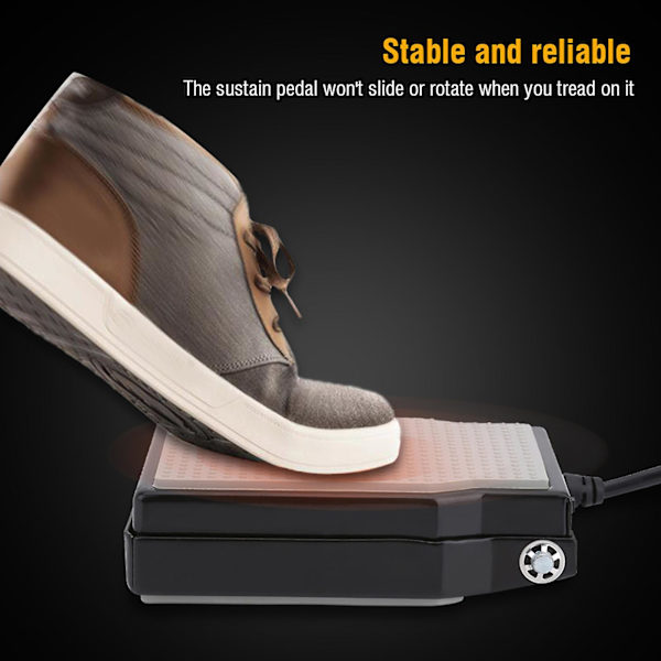 Elektronisk Keyboard Sustain Pedal Dæmper Til Digitalt Klaver Instrument Tilbehør Hvid