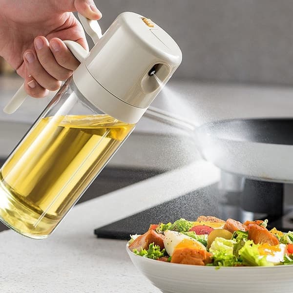 Glassprayflaske, sprayflaske til husholdningsbrug, trykoliedispenser til grill.