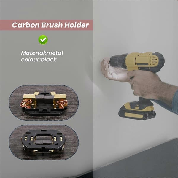 Batteridrill Karbonbørsteholder med børster for DeWalt batteridrill DCD730 DCD735 DCD780 DCD78