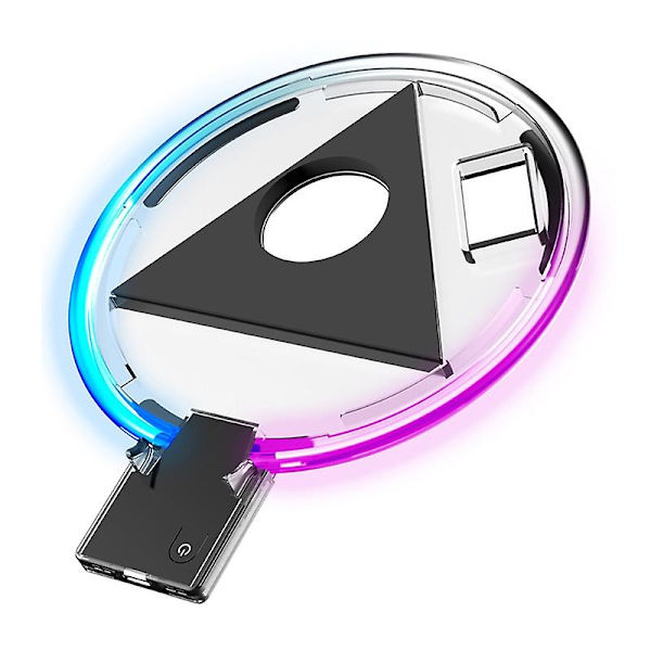 Justerbar RGB-konsolstativ, LED-atmosfärsljusbas för PS5-spelkonsol