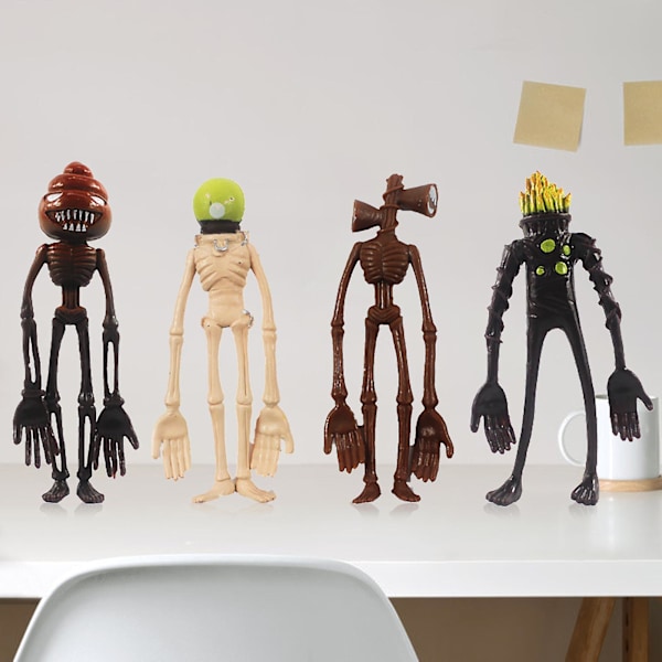 8 stk. Siren Head Statue Sød Samleobjekt Plastik Siren Head Action Figur til Børn