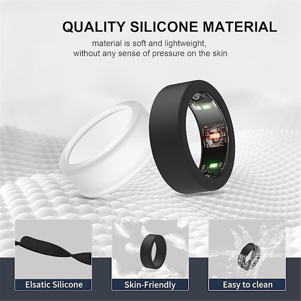 Silikon Ringbeskytter til Ring, 3-pak Elastisk Ringdæksel til Ring Gen 3 til Træning (S (6/7/