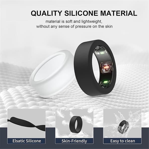 Silikonringsskydd för Ring, 3-pack elastiskt ringskydd för Ring Gen 3 för träning (S (6/7/