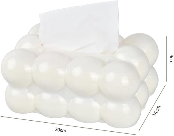 2-delt silkeboks - Rektangulær silkeboks - Bobleformet silkeboks - Kreativ silkeboks - Dekorativ silkeboks - Serviett oppbevaringsboks - 20*14*9