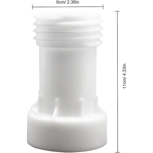 IBC-tanktillbehör, IBC-adapter S60 x 6 förlängningsdistans 60 mm ventiltank 1000 l plast rak grov gänga S60 x 6 C-tillbehör