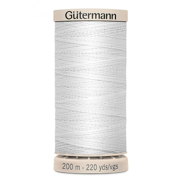 Gutermann Fin Svaxad Sytråd 200m Vit 5709 - styck
