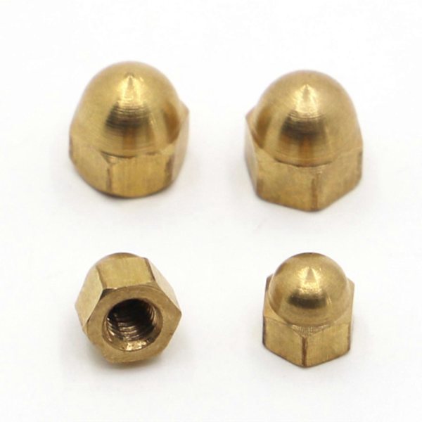 M3 M4 M5 M6 M8 M10 M12 M14 M16 DIN1587 Messing Koppmutter Hetter Messing Hette Type Kobber Mutterdeksel Halvsirkel Koppmutter