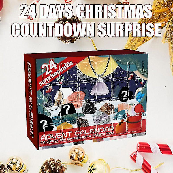Julkalender 2024 24 Dagar Ore Adventkalender Nyårsstenar Ädelstenar Blind Box Present Till Barn Nedräkningskalendrar